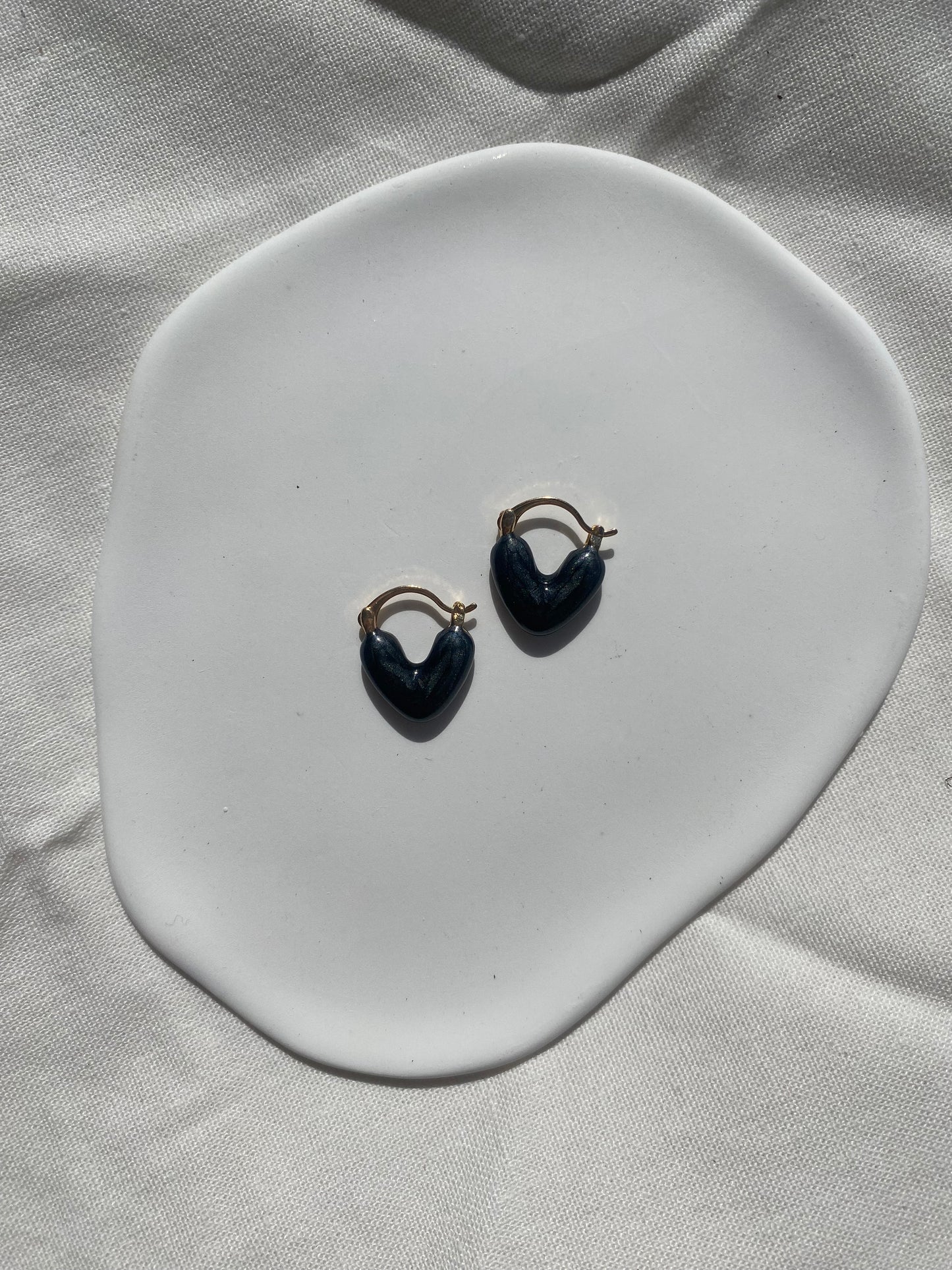 Black Heart Earring