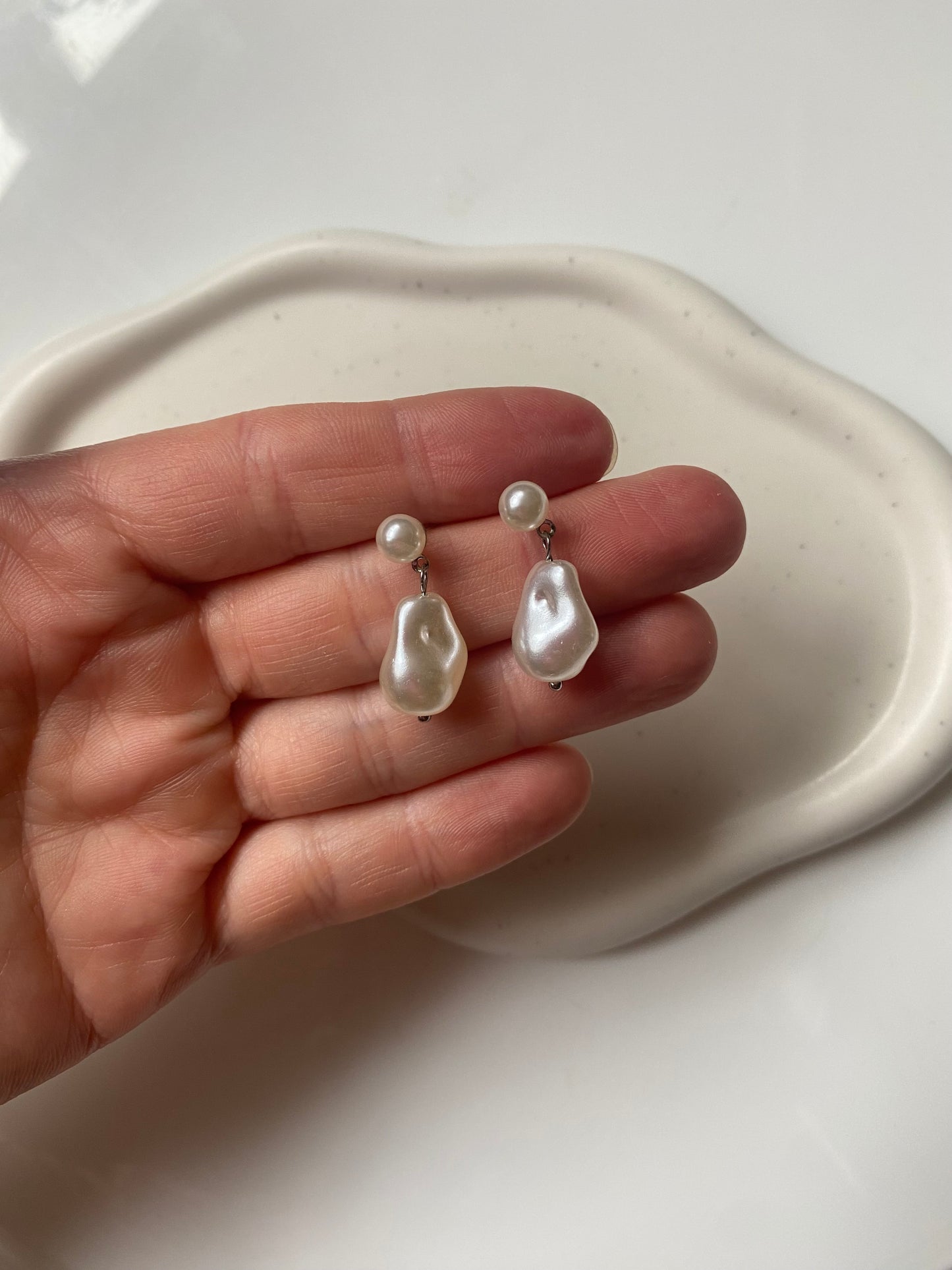Baroque Pearl Stud Small Earring