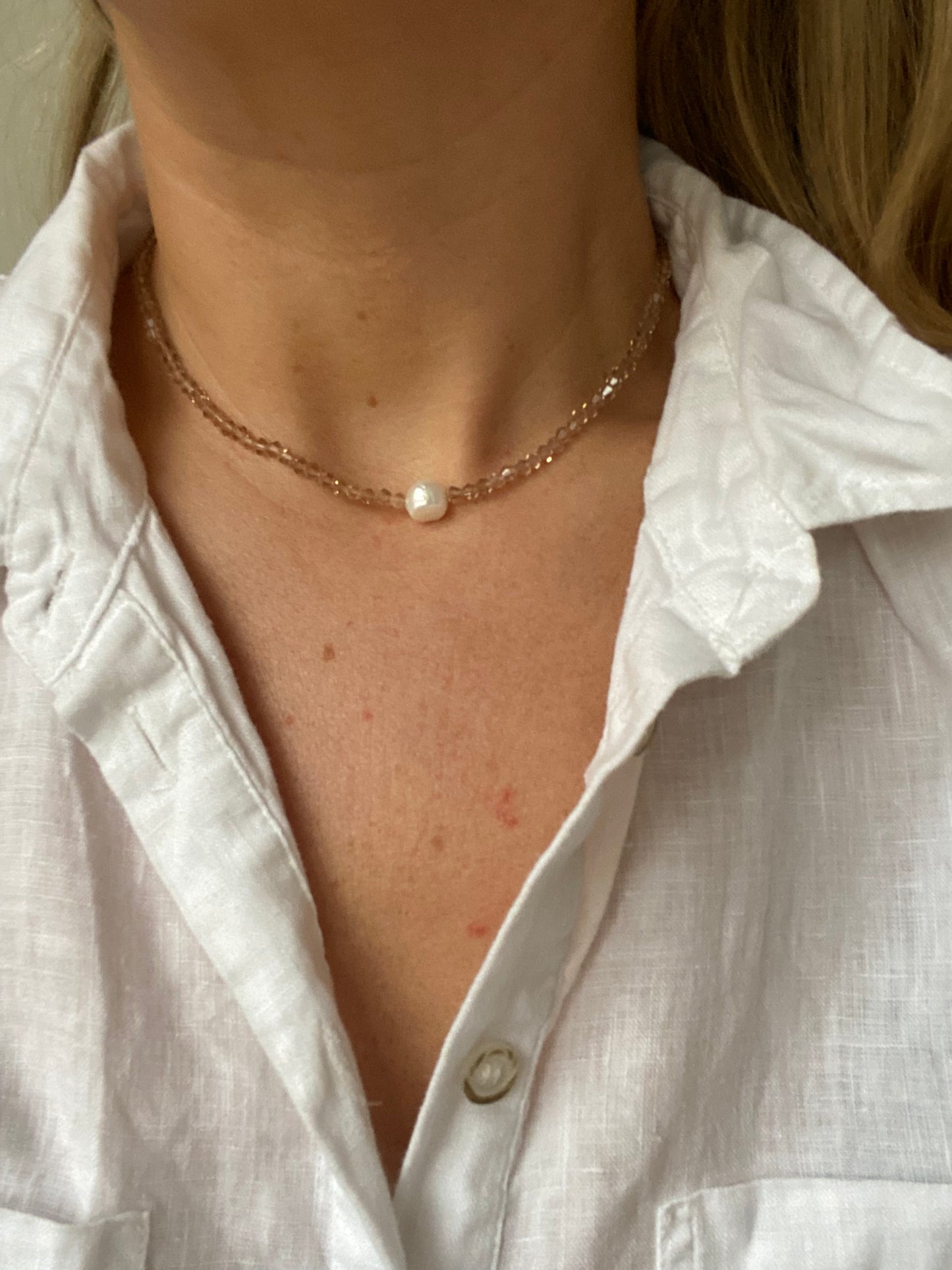 Crystal & Pearl Necklace