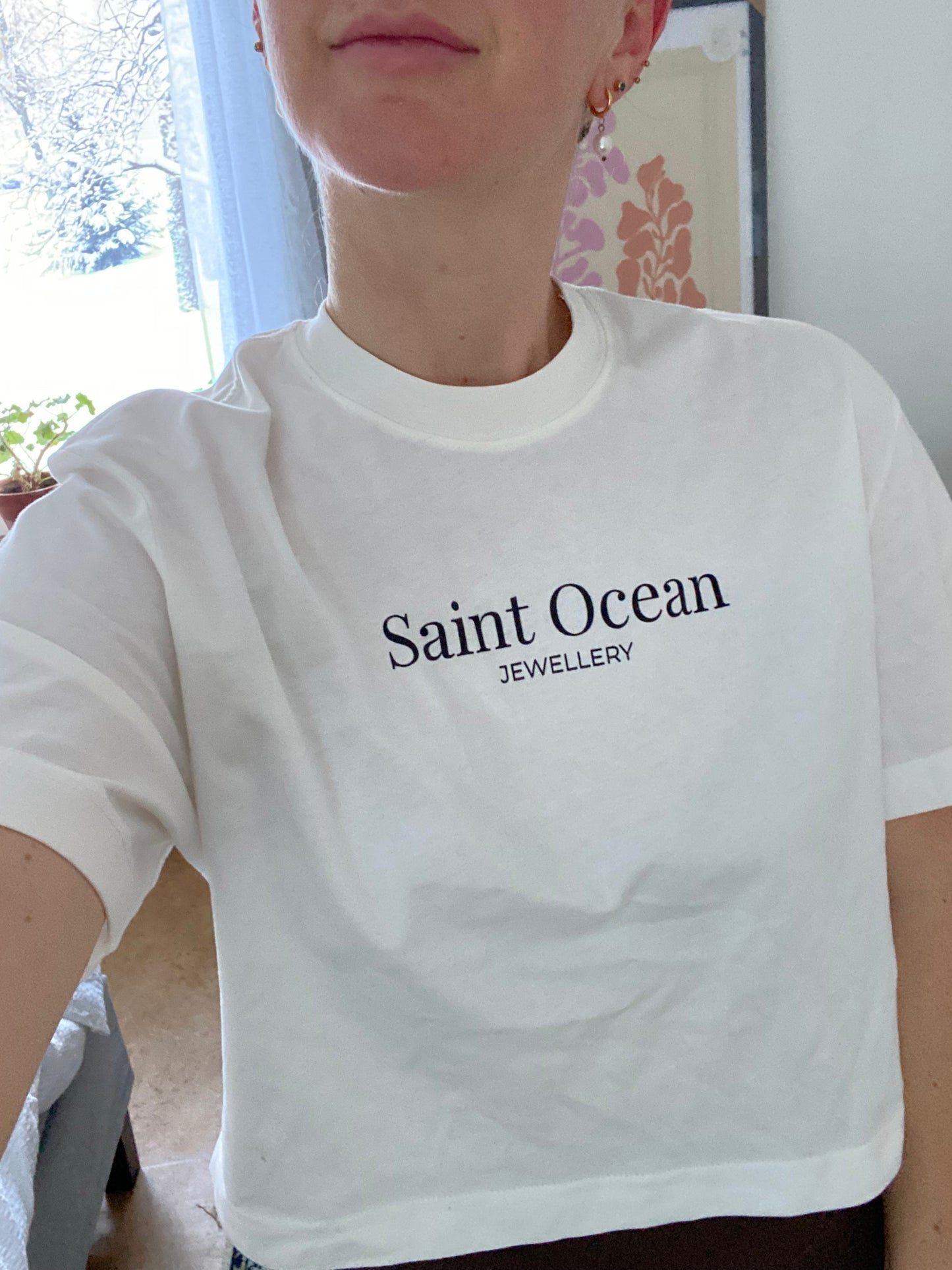 Saint Ocean Oversized Boxy Crop Tee