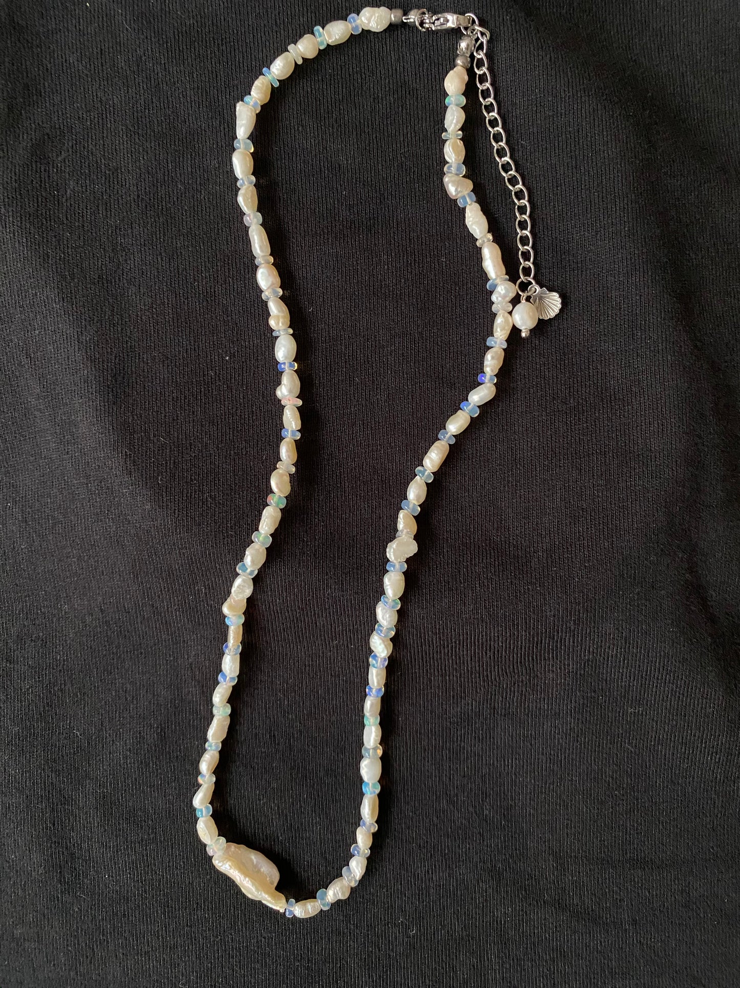 Opal & Baroque Pearl Necklace