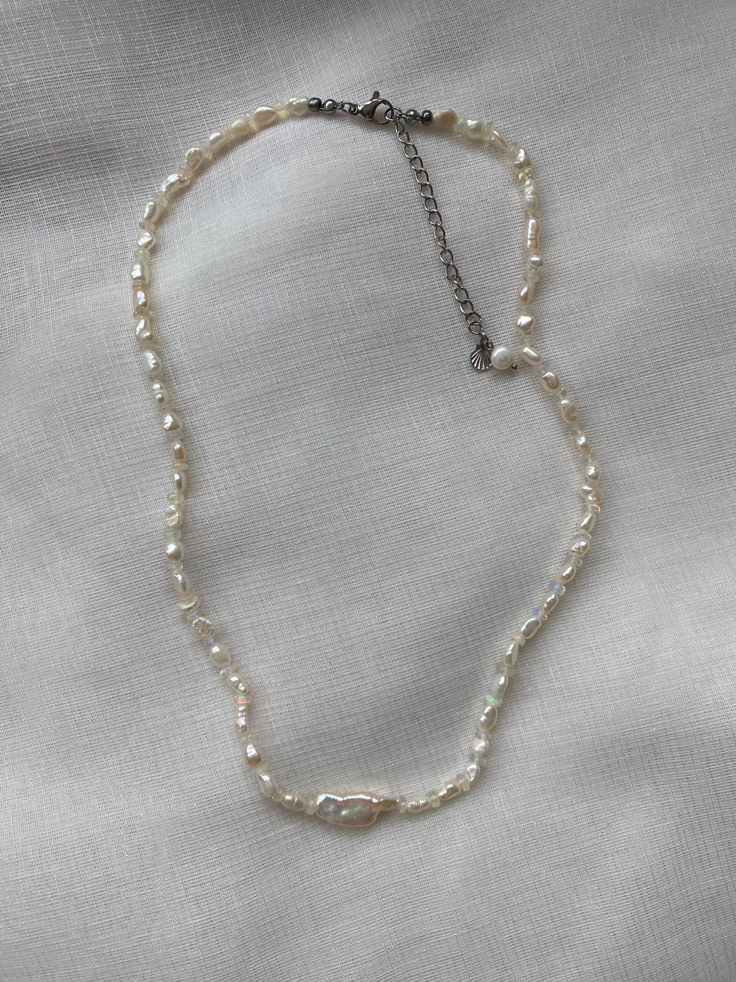 Opal & Baroque Pearl Necklace