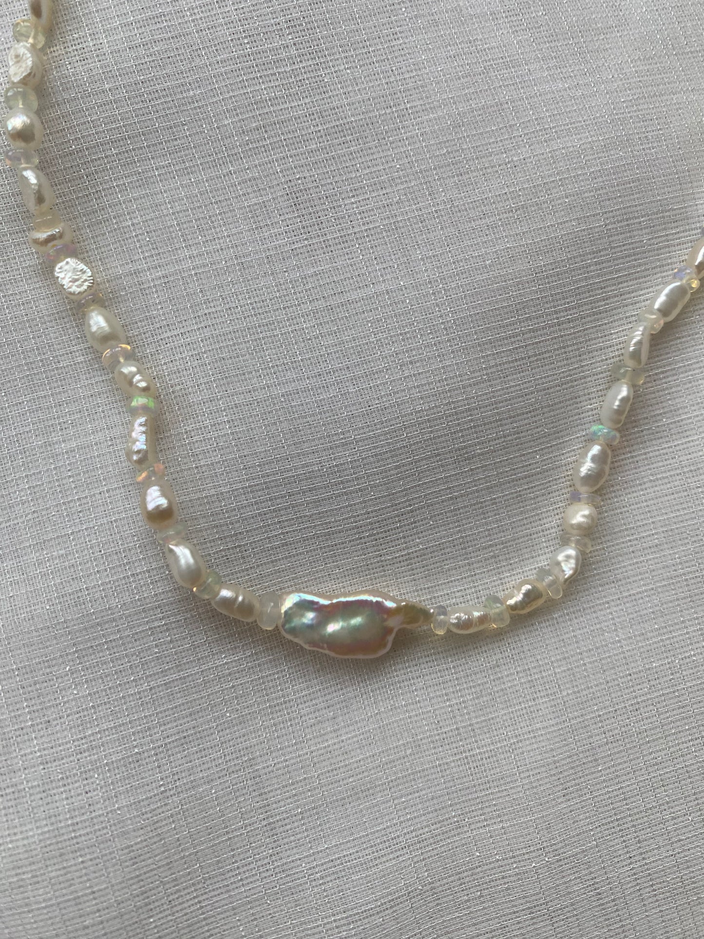 Opal & Baroque Pearl Necklace