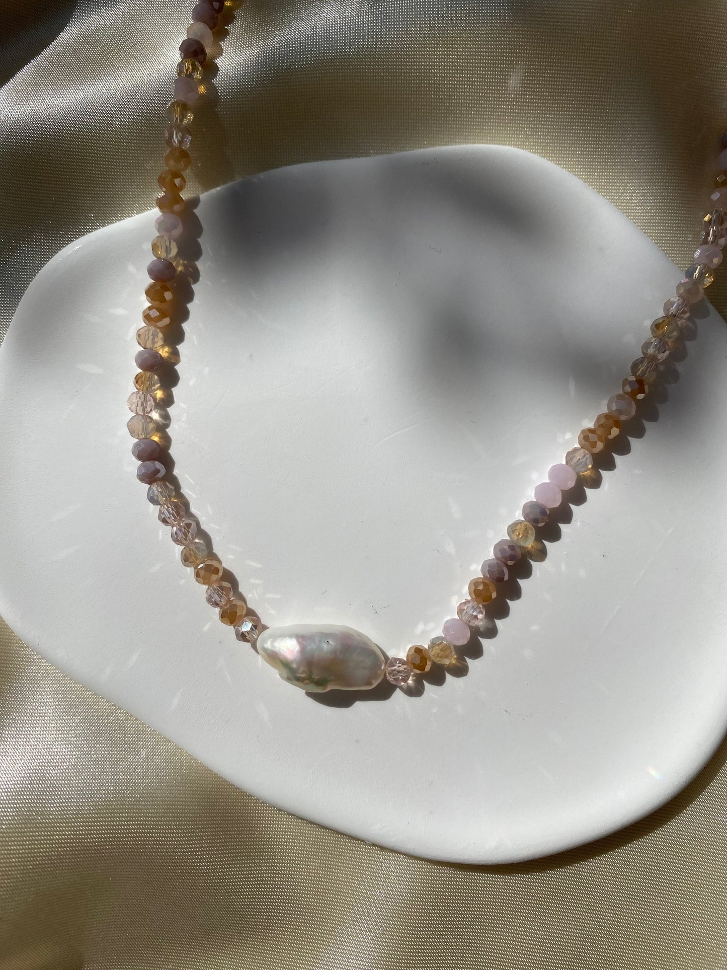 Rectangle Baroque Pearl Necklace