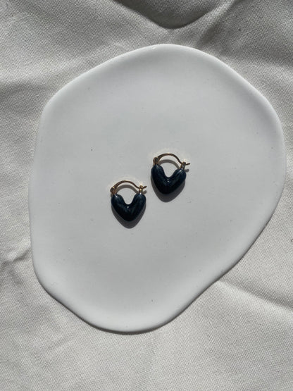 Black Heart Earring