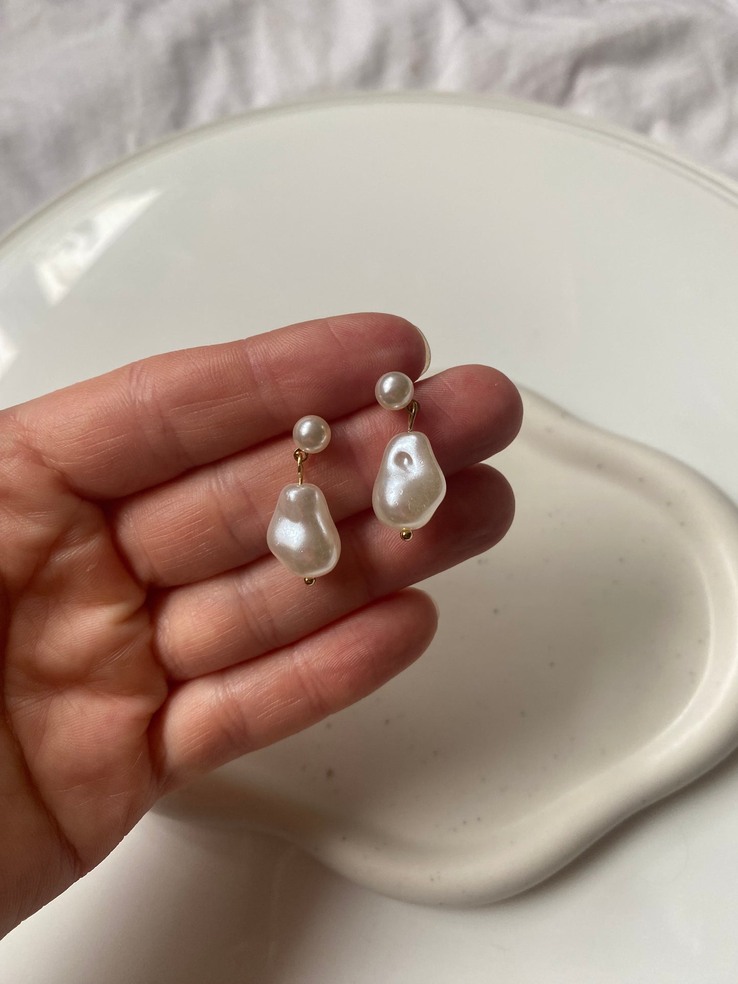 Baroque Pearl Stud Small Earring