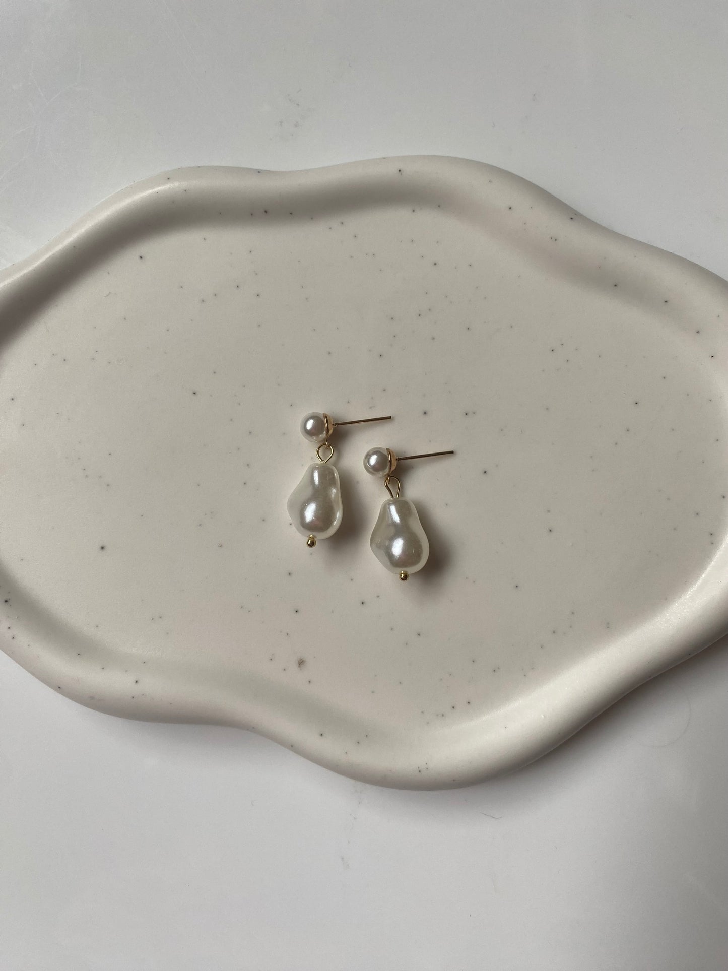 Baroque Pearl Stud Small Earring