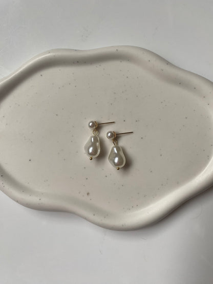 Baroque Pearl Stud Small Earring