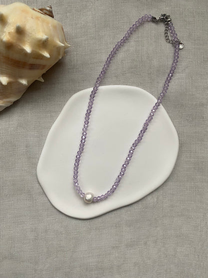 Crystal & Pearl Necklace