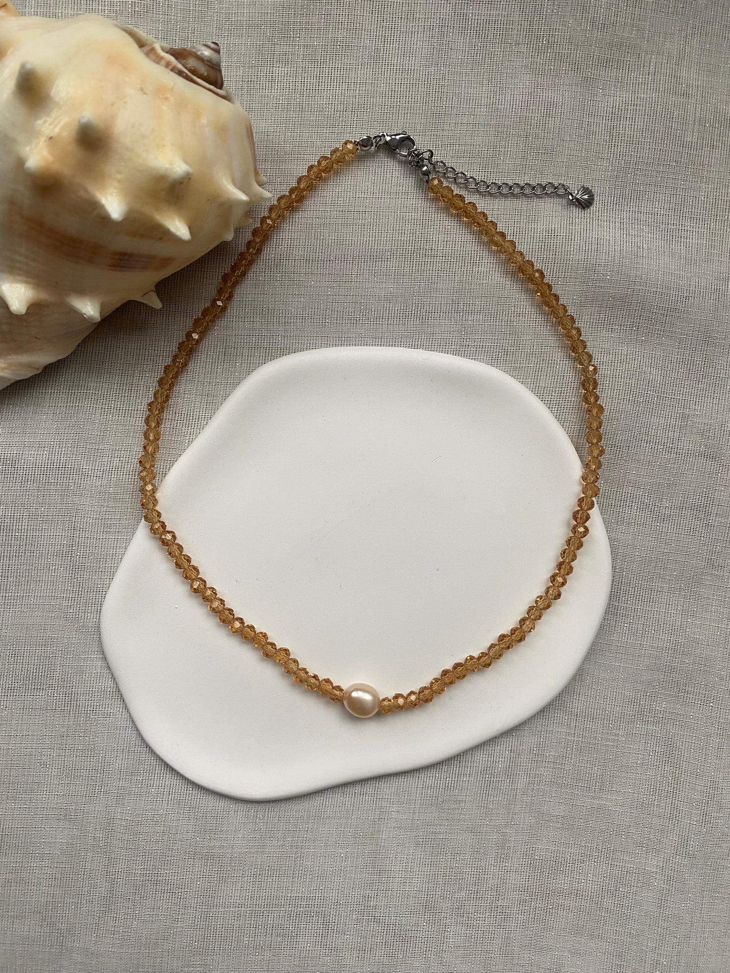 Crystal & Pearl Necklace