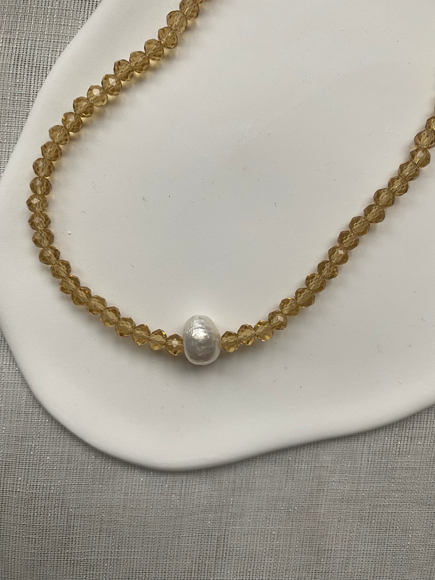 Crystal & Pearl Necklace