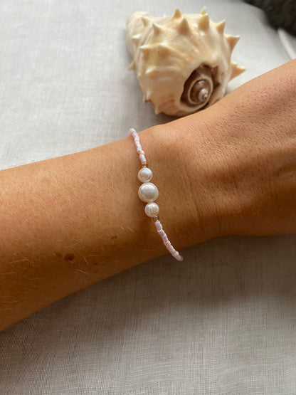 Sunset Triple Set Pearl Bracelet