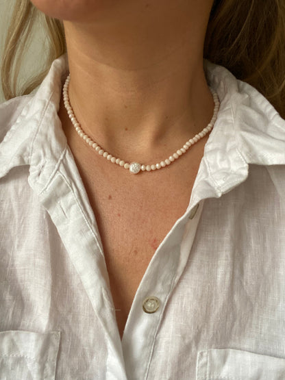 Crystal & Pearl Necklace