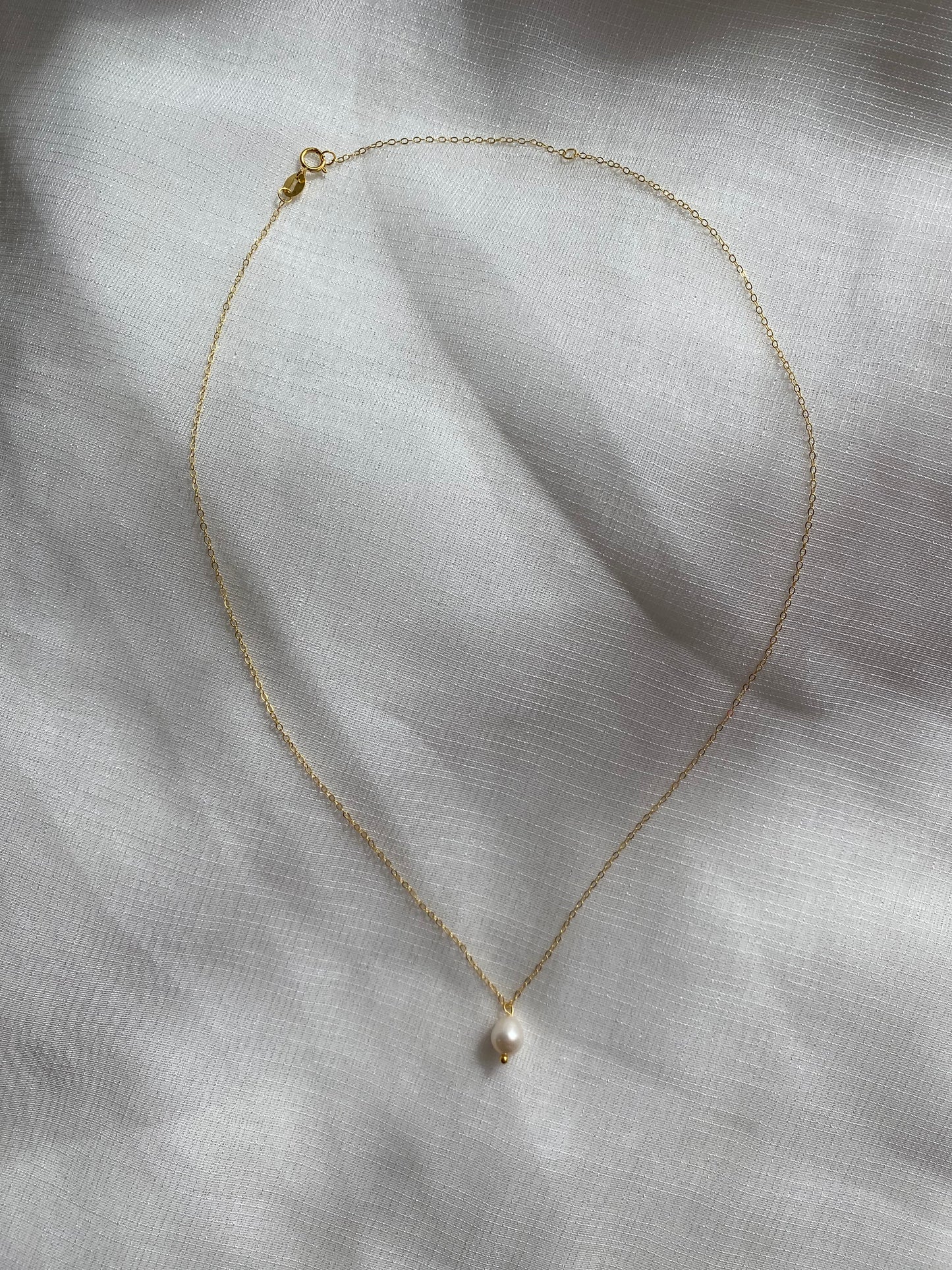 Saint Ocean Link Chain Necklace with Pearl