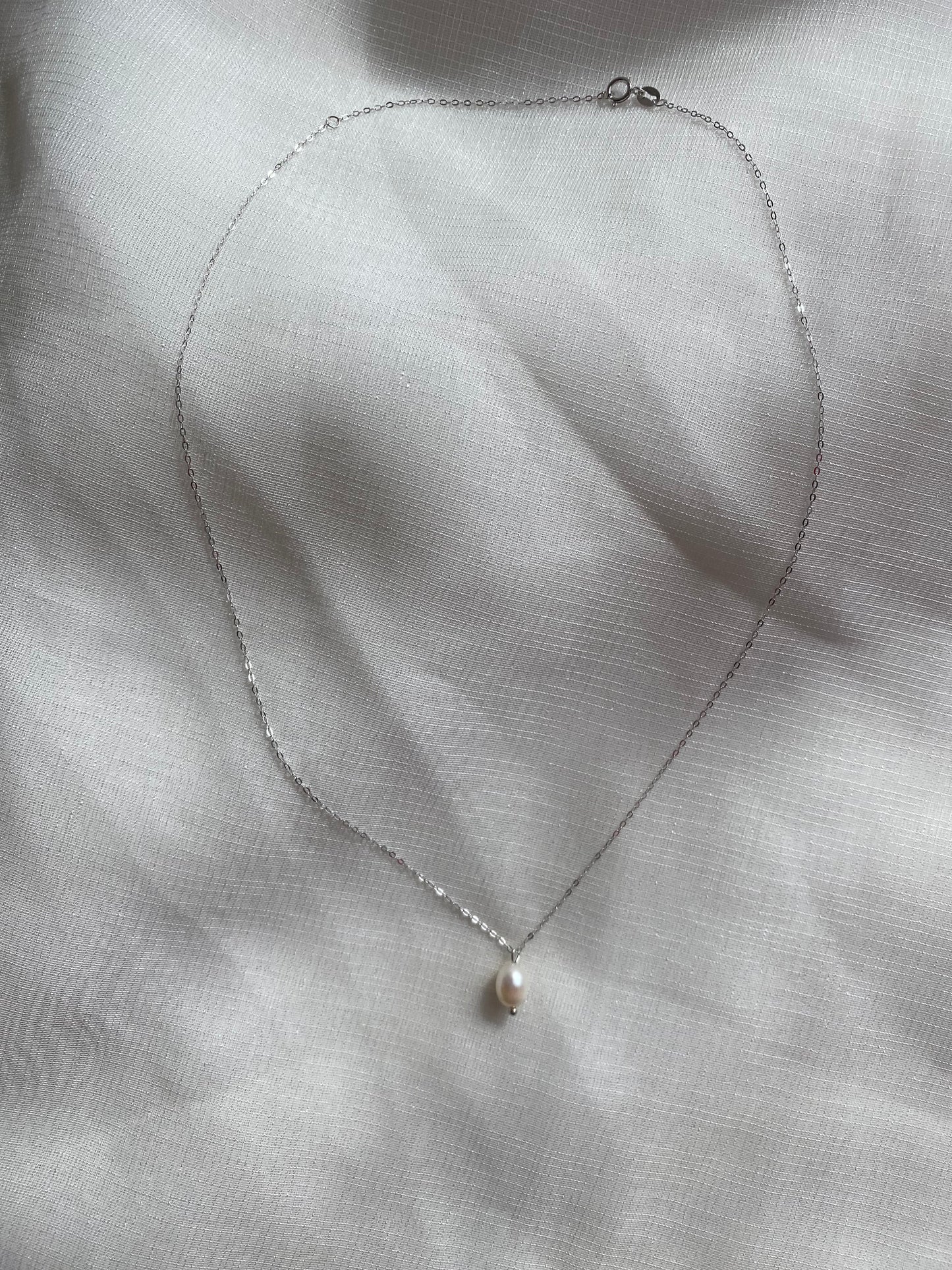 Saint Ocean Link Chain Necklace with Pearl