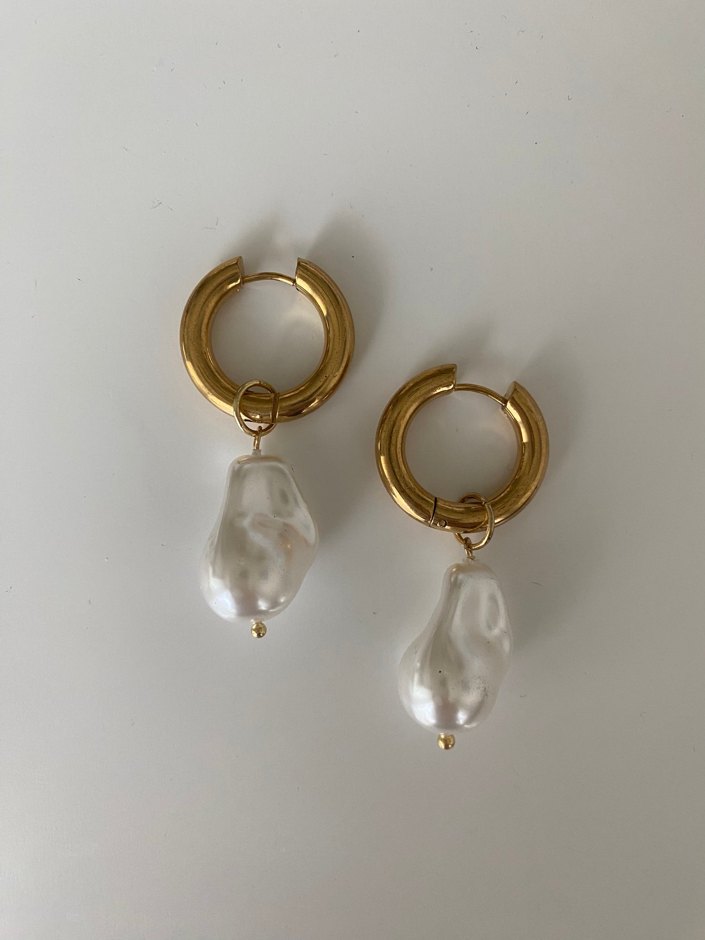 Baroque Large Hoop Earring