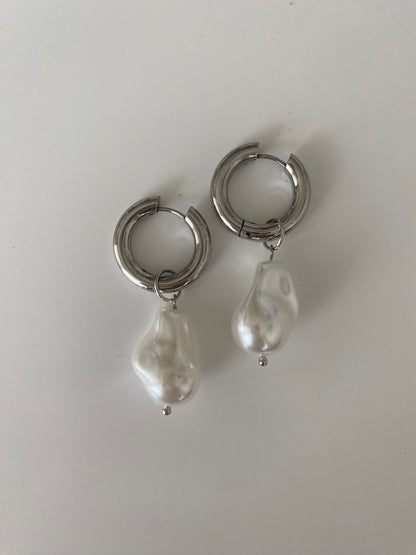 Baroque Large Hoop Earring