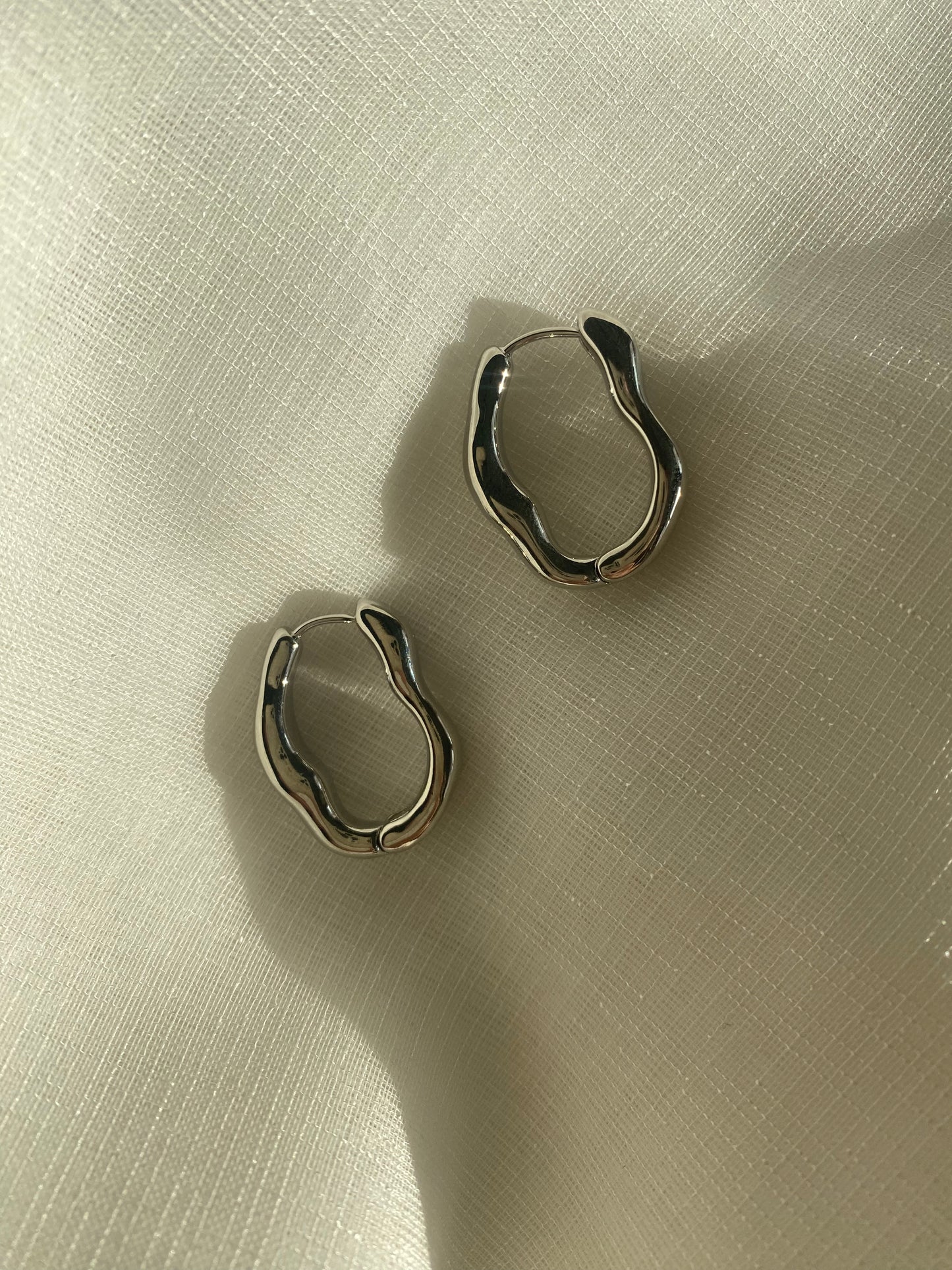 Waved Hoop Earring