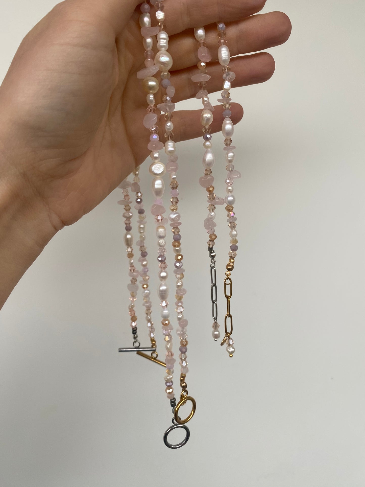 Rose Quartz & Freshwater Pearl Necklace