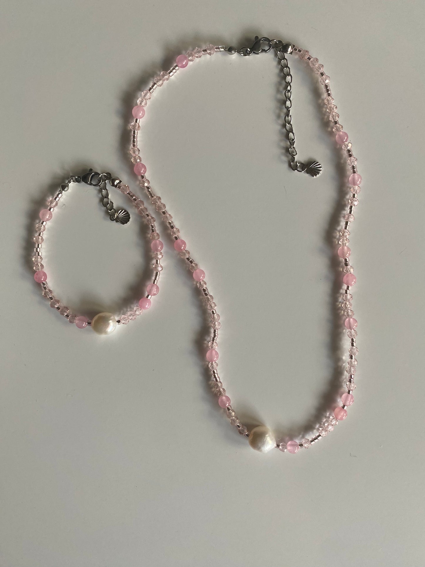 Cotton Candy Necklace & Bracelet Set