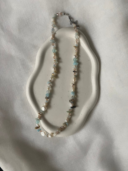 Amazonite & Freshwater Pearl Necklace