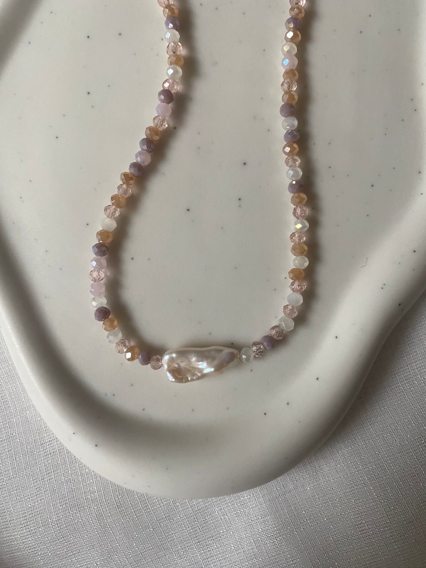 Rectangle Baroque Pearl Necklace