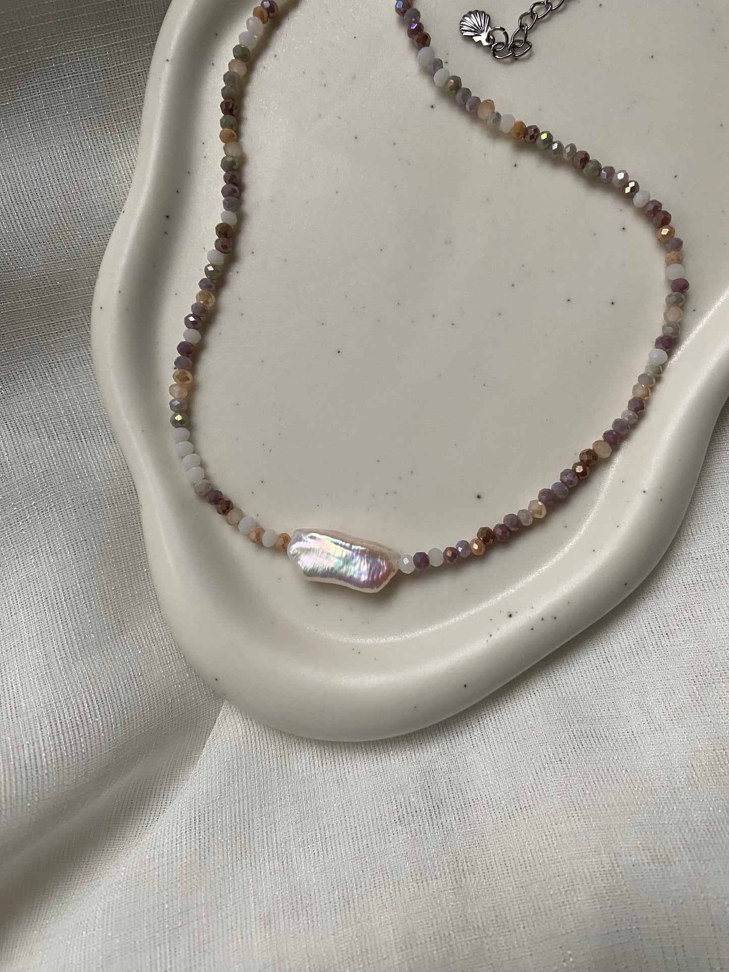 Rectangle Baroque Pearl Necklace