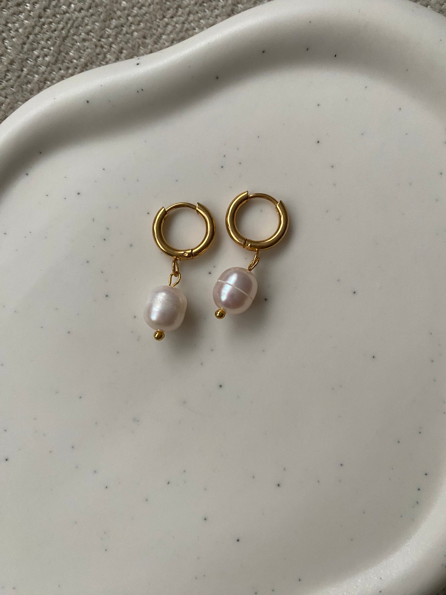 Freshwater Pearl Small Hoop Earring