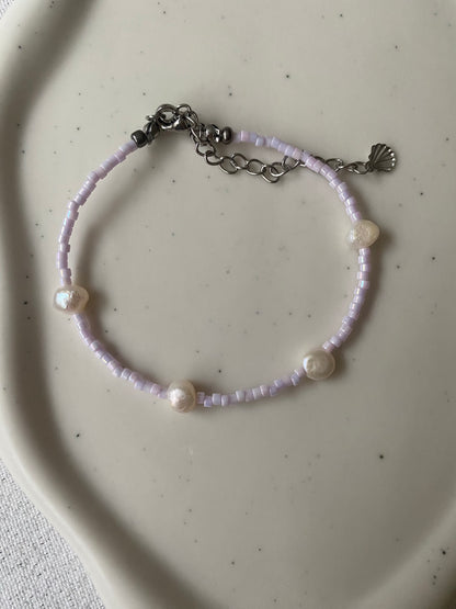 Lilac Pearl Bracelet