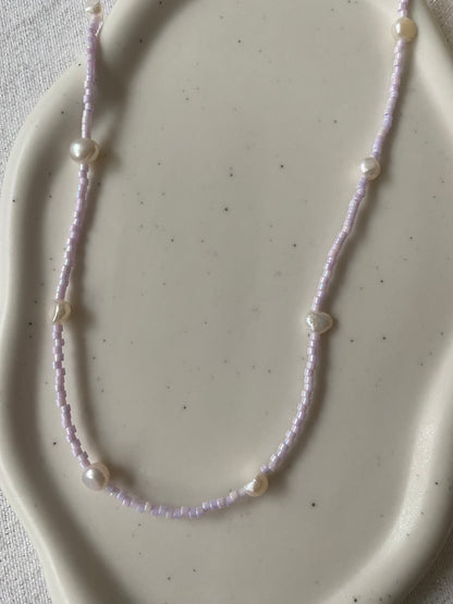 Lilac Pearl Necklace