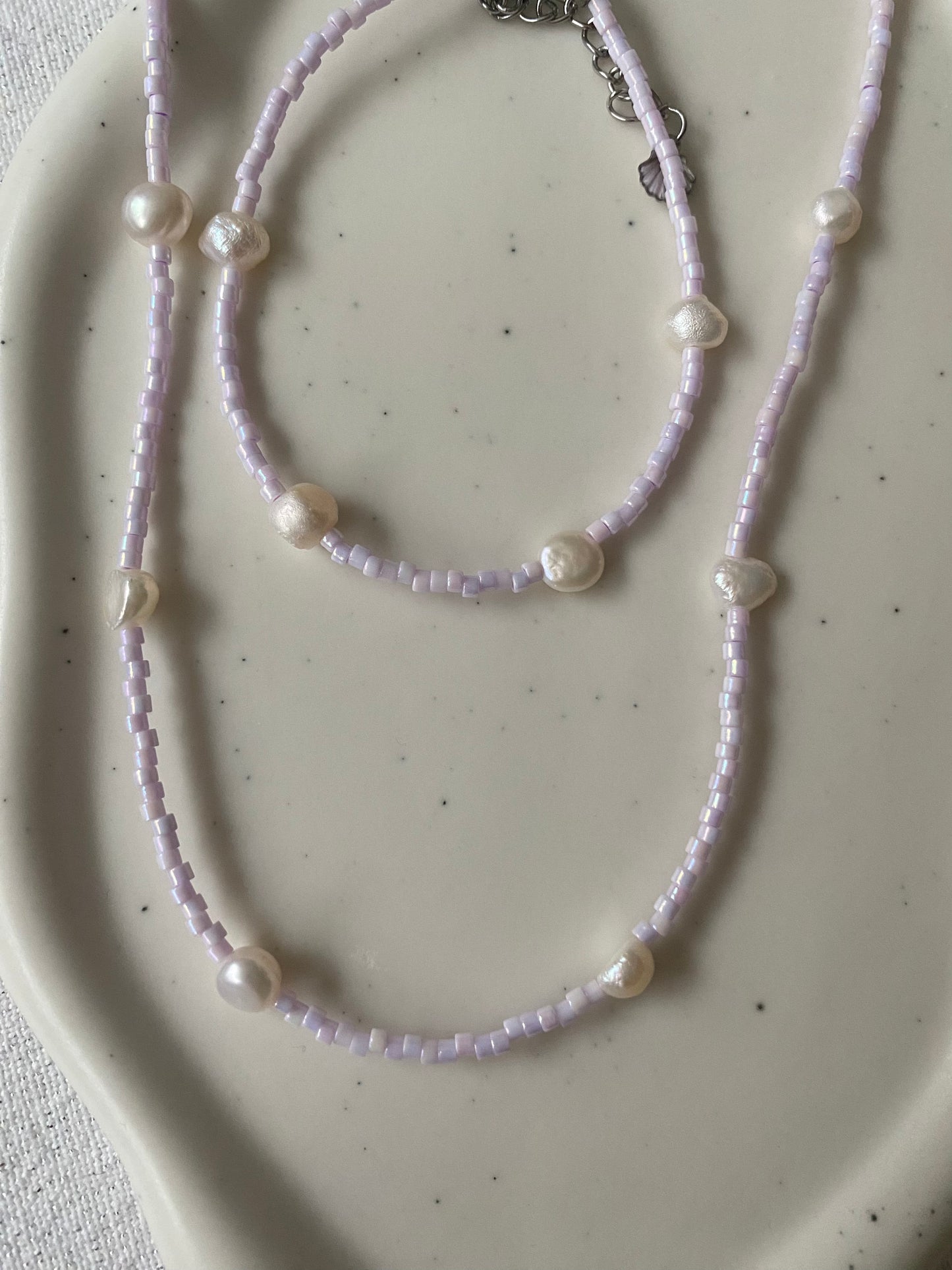 Lilac Pearl Necklace