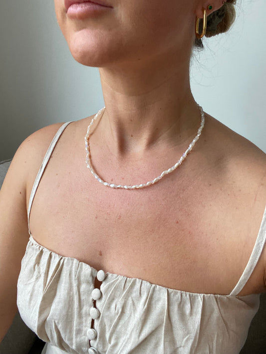 Double Opal & Pearl Necklace